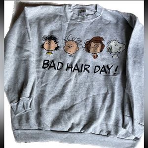 Vintage peanuts bad hair day sweater